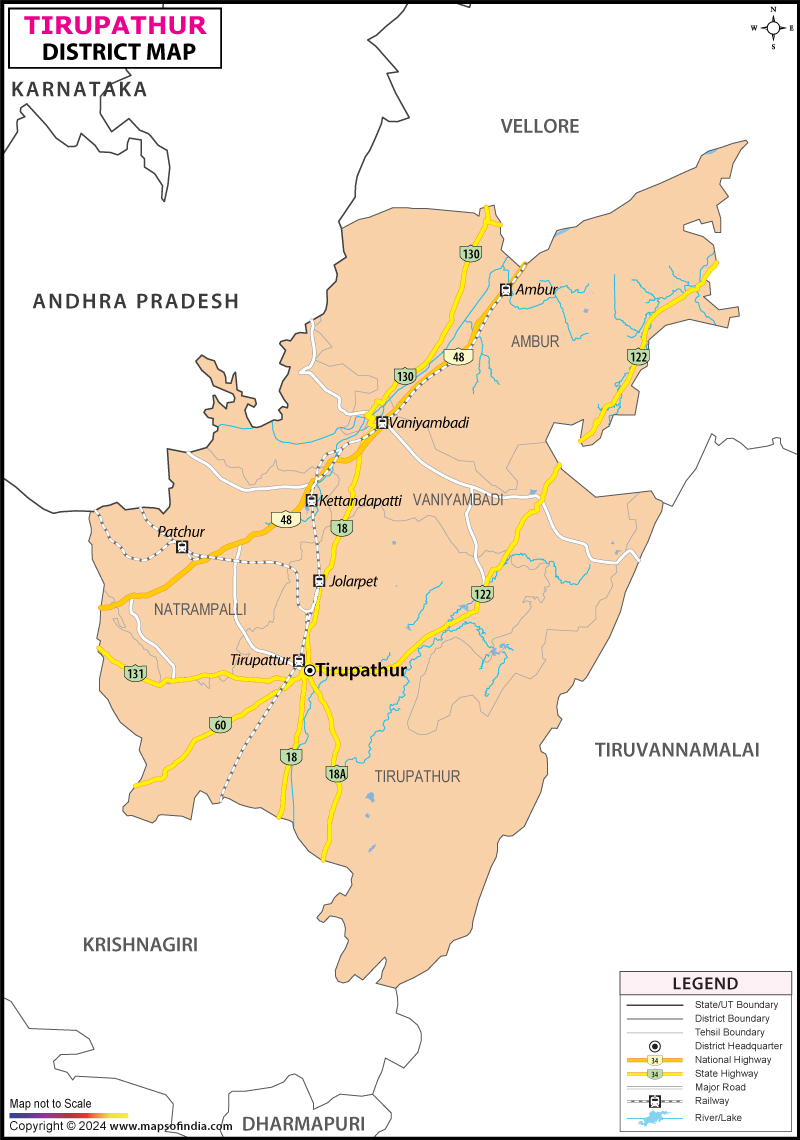 District Map of Tirupathur