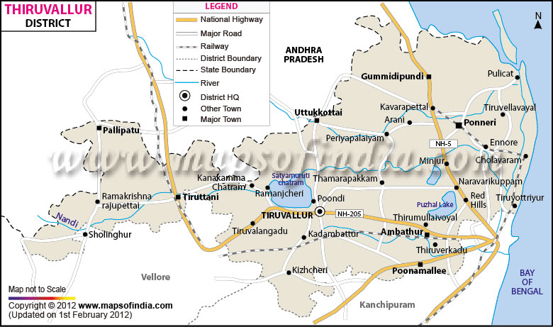 District Map of Tiruvallur