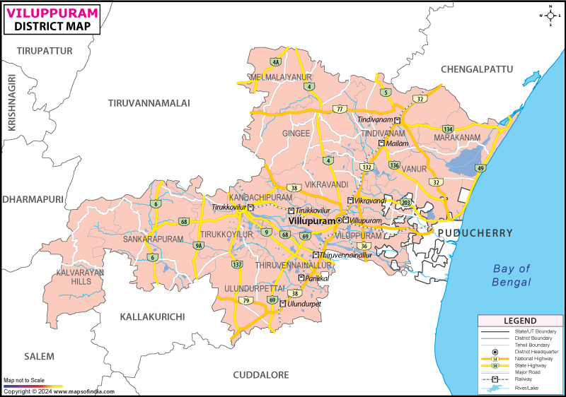 District Map of Viluppuram