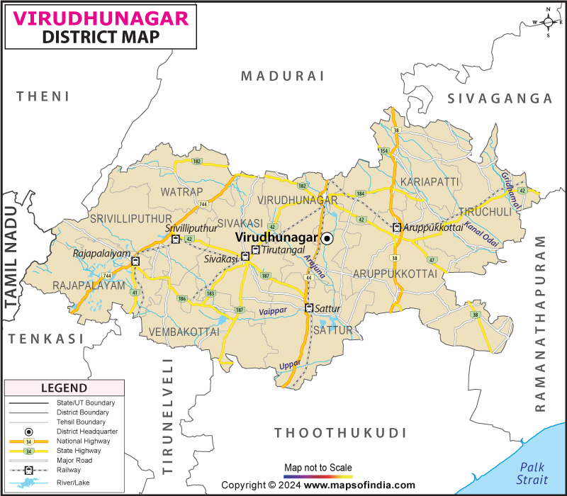 District Map of Virudunagar