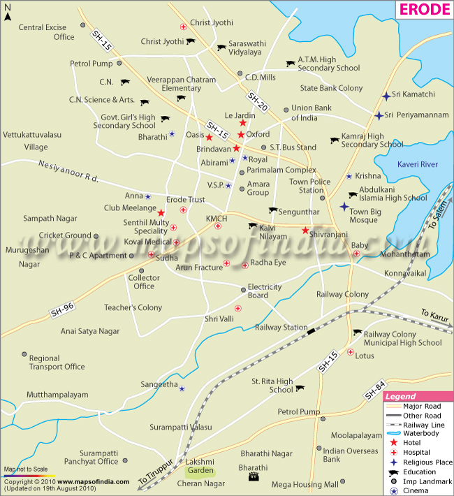 City Map of Erode