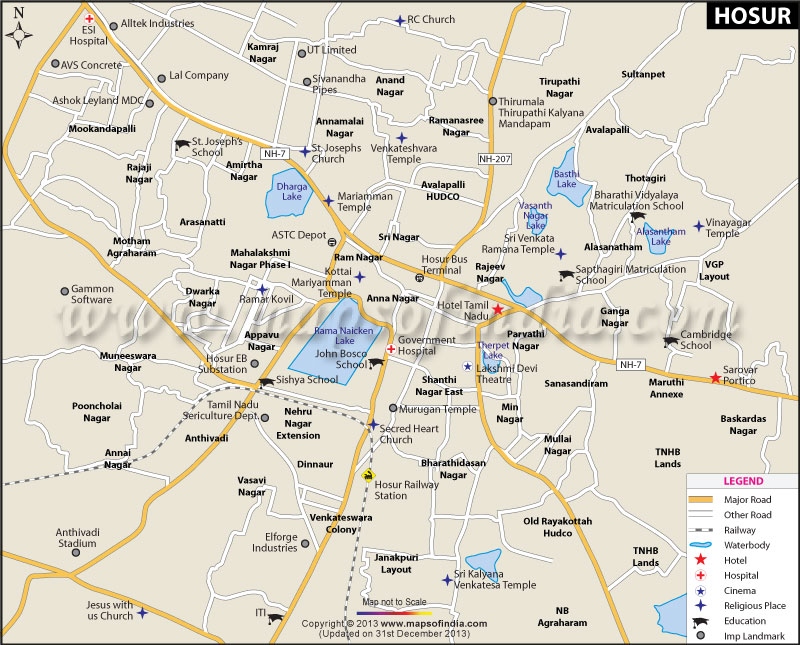 City Map of Hosur