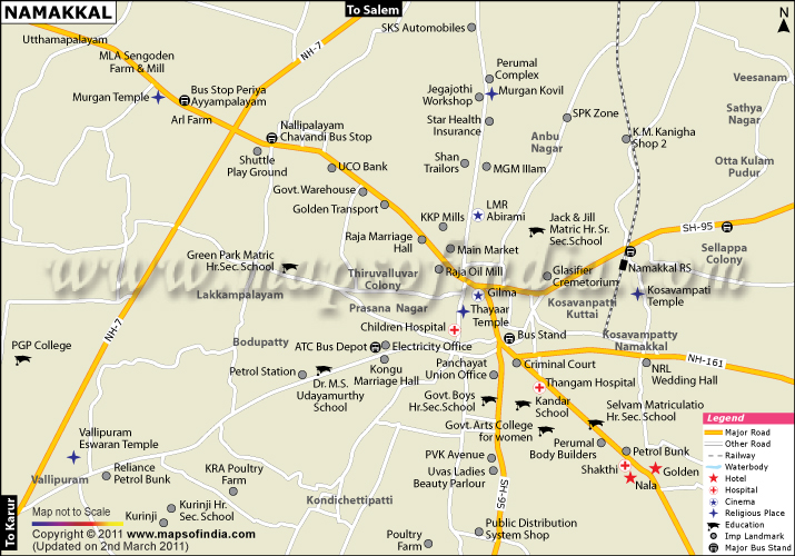 City Map of Namakkal