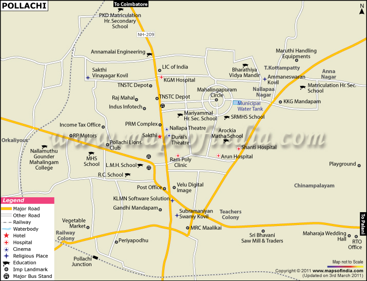 City Map of Pollachi