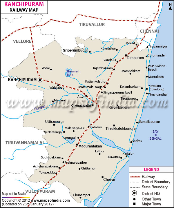 Railway Map of Kanchipuram