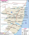 Kanchipuram Railway Map