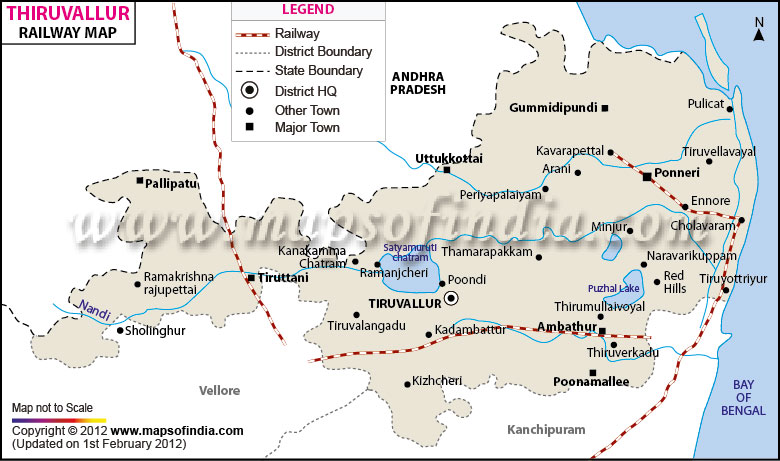 Railway Map of Tiruvallur