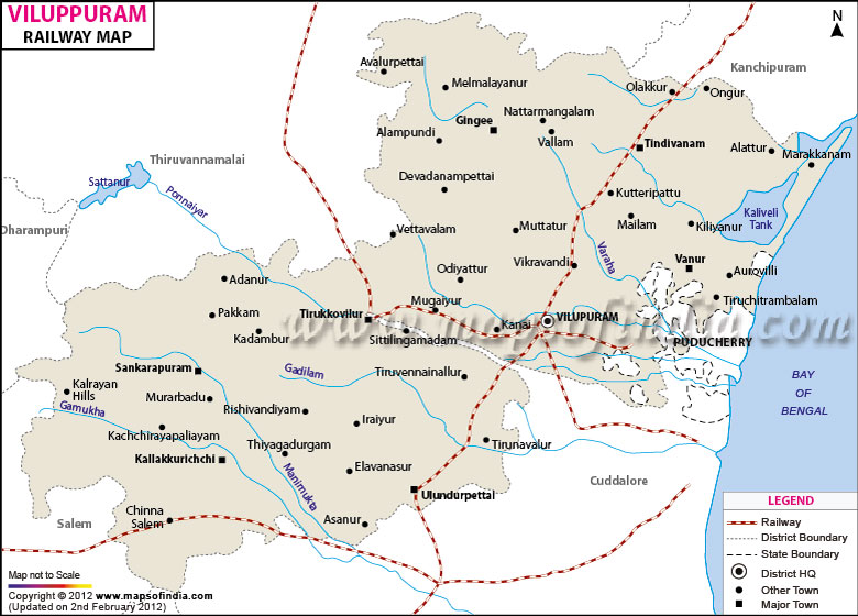 Railway Map of Viluppuram
