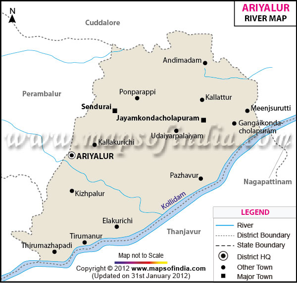 River Map of Ariyalur