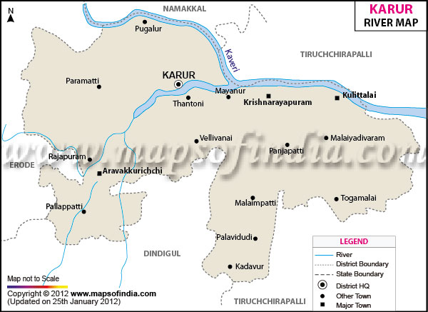 River Map of Karur