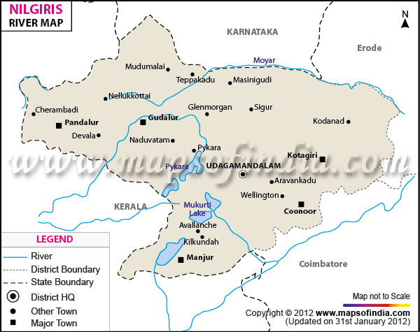 River Map of Nilgiris
