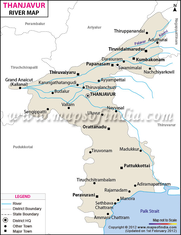 River Map of Thanjavur