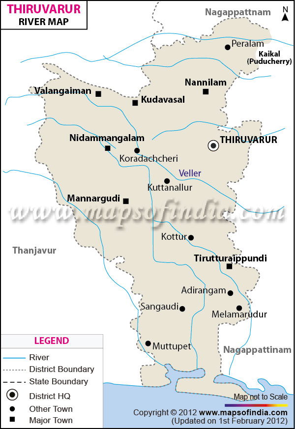River Map of Thiruvarur