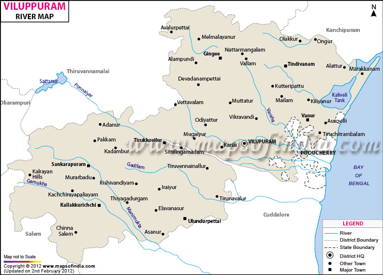 River Map of Viluppuram
