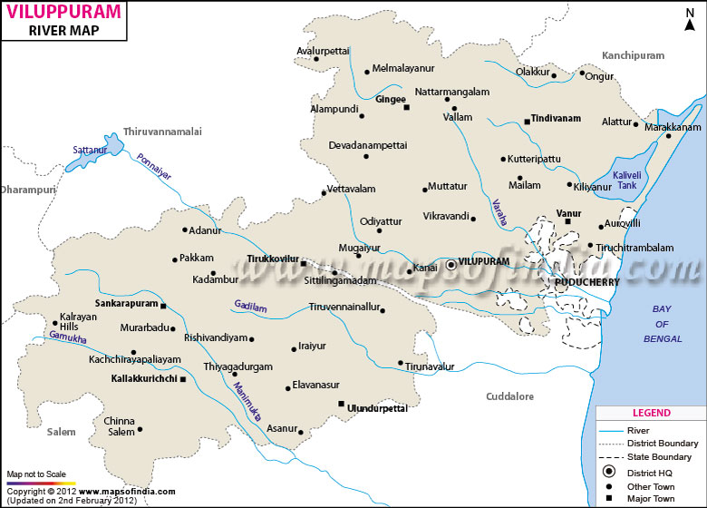 River Map of Viluppuram