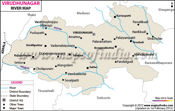 River Map of Virudunagar