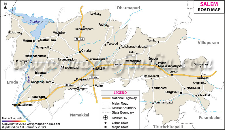 Road Map of Salem