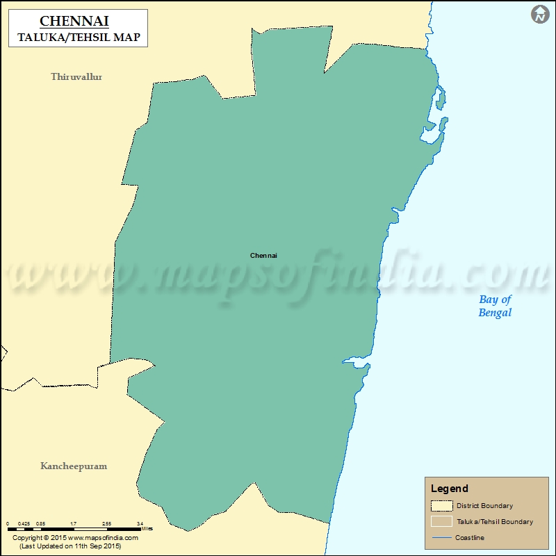 Tehsil Map of Chennai