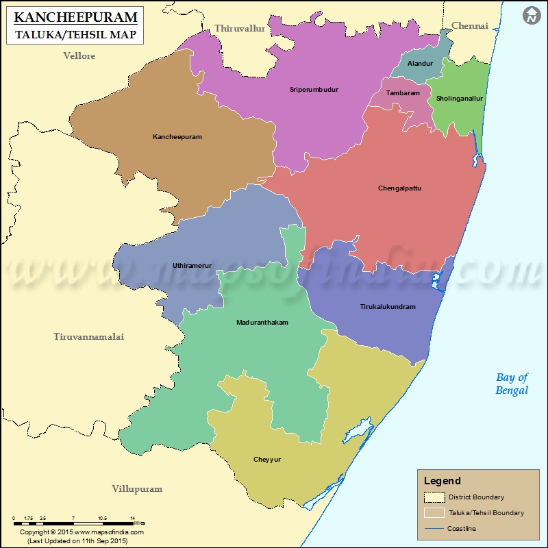 Tehsil Map of Kancheepuram