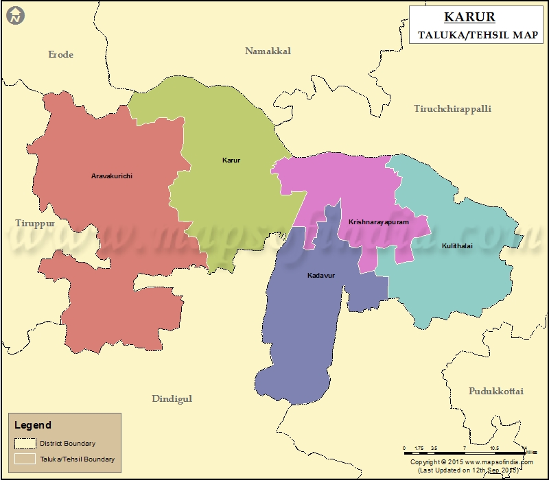 Tehsil Map of Karur