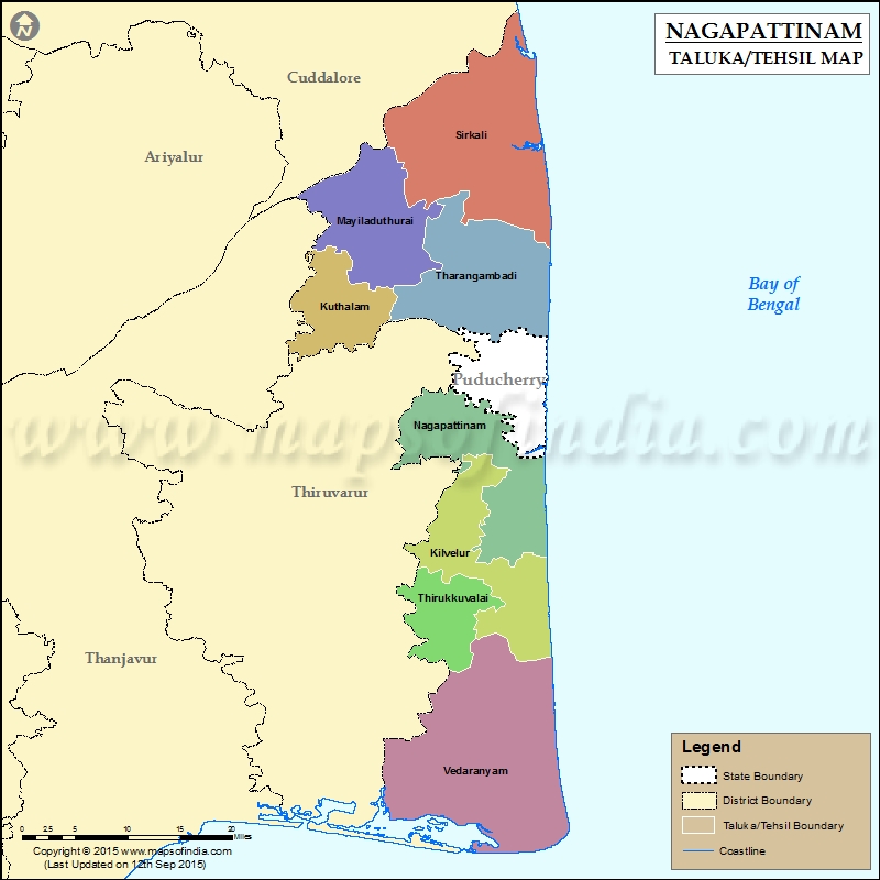 Tehsil Map of Nagapattinam