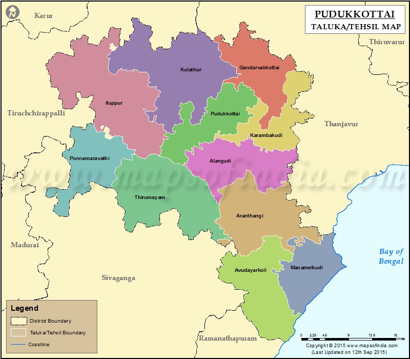 Tehsil Map of Pudukkotta