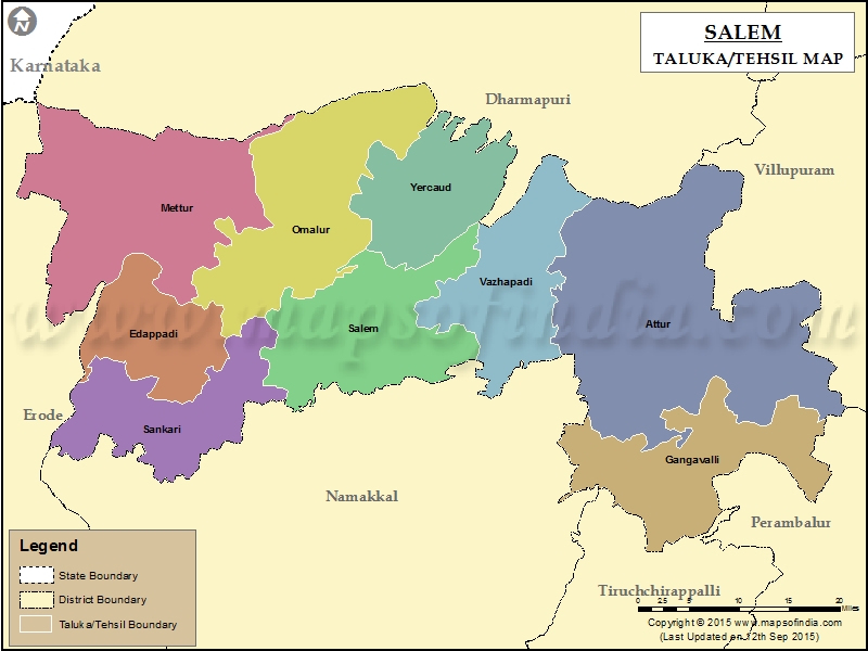 Tehsil Map of Salem