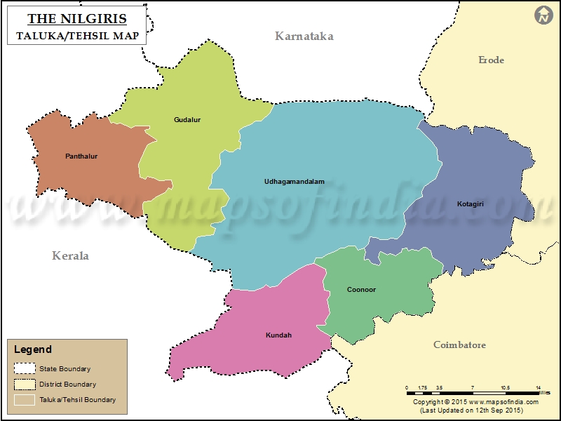 Tehsil Map of The-Nilgiris