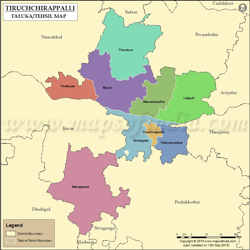 Tehsil Map of Tiruchirappalli