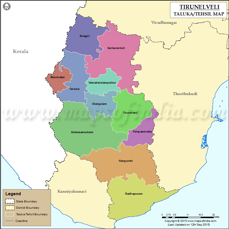 Tehsil Map of Tirunelveli