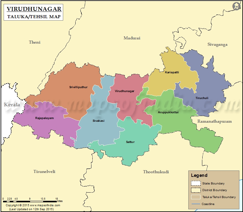 Tehsil Map of Virudhnagar
