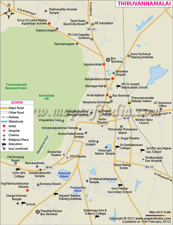 City Map of Thiruvannamalai