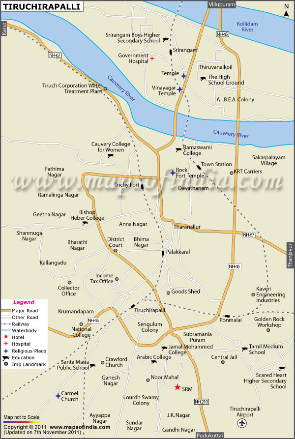 City Map of Tiruchirappalli