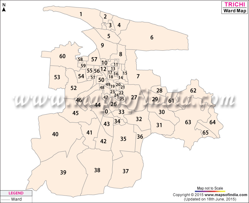 Tiruchirappalli Ward Map