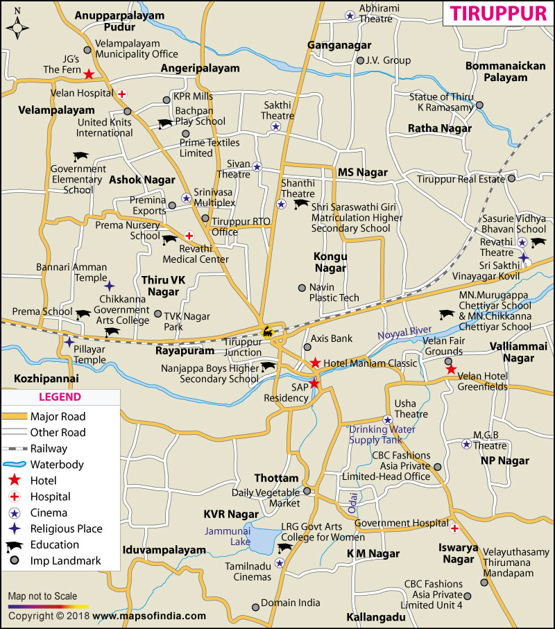 City Map of Tiruppur