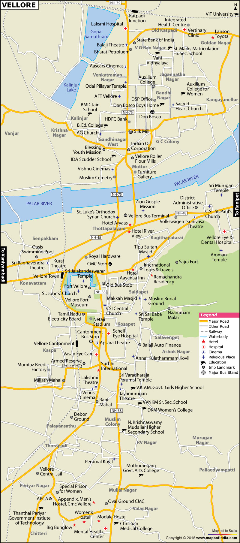 City Map of Vellore
