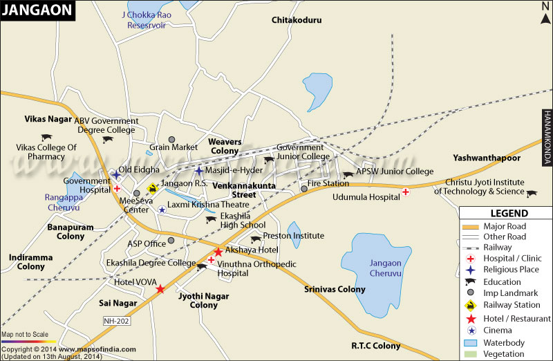 Jangaon City Map