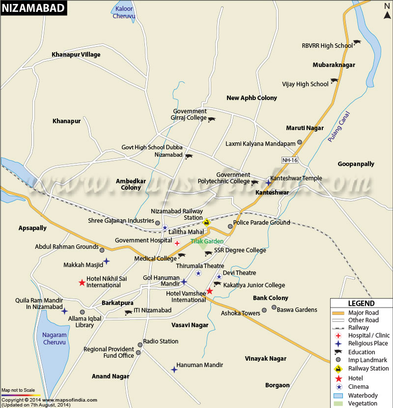 Nizamabad City Map