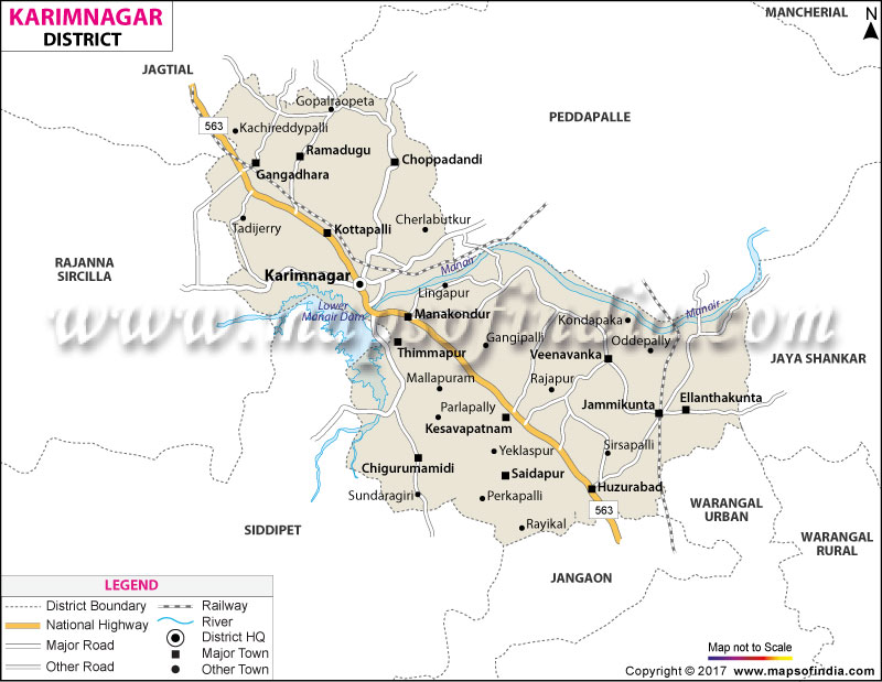District Map of Karimnagar