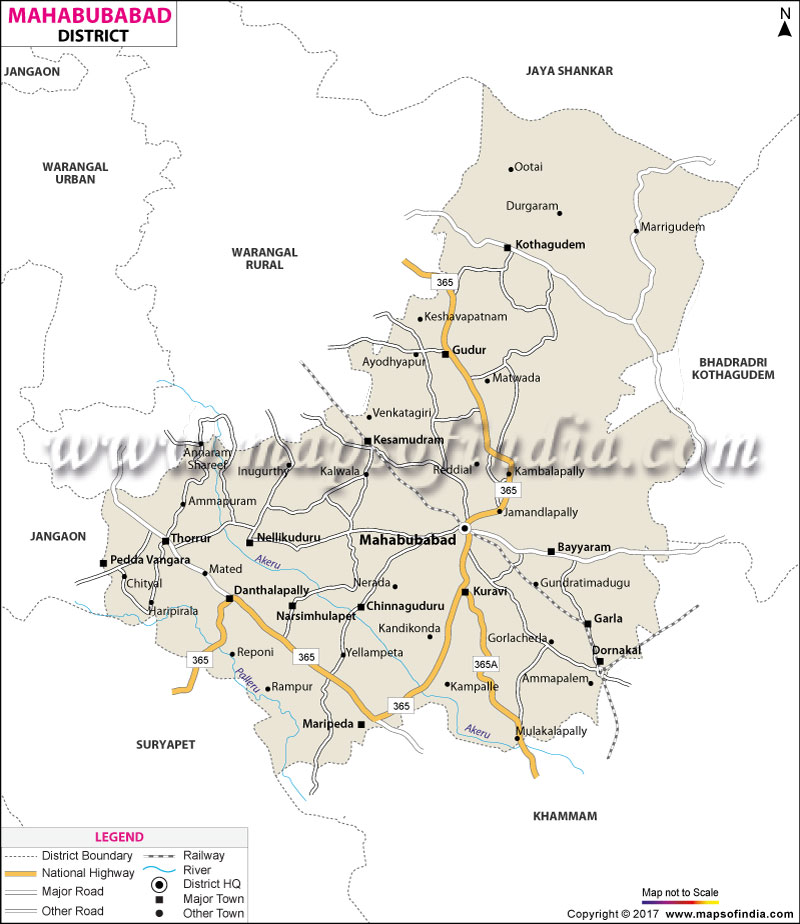 District Map of Mahabubabad