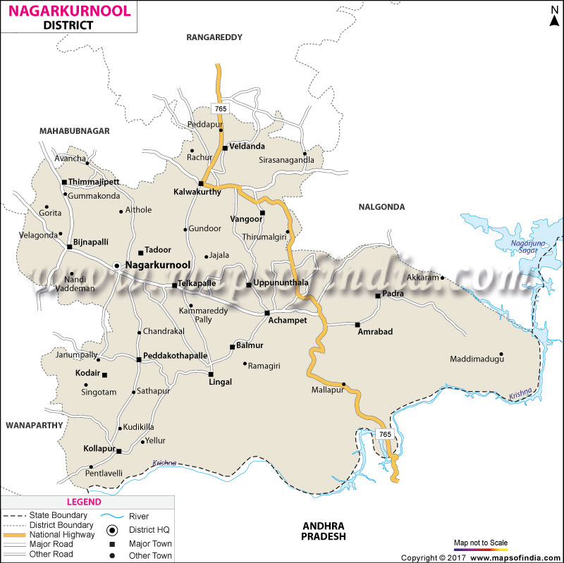 District Map of Nagarkurnool