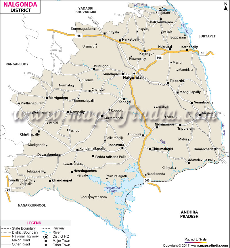District Map of Nalgonda