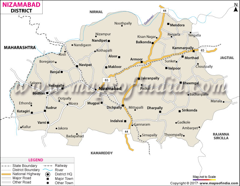 District Map of Nizamabad