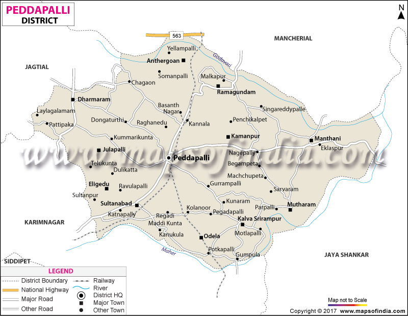 District Map of Peddapalli