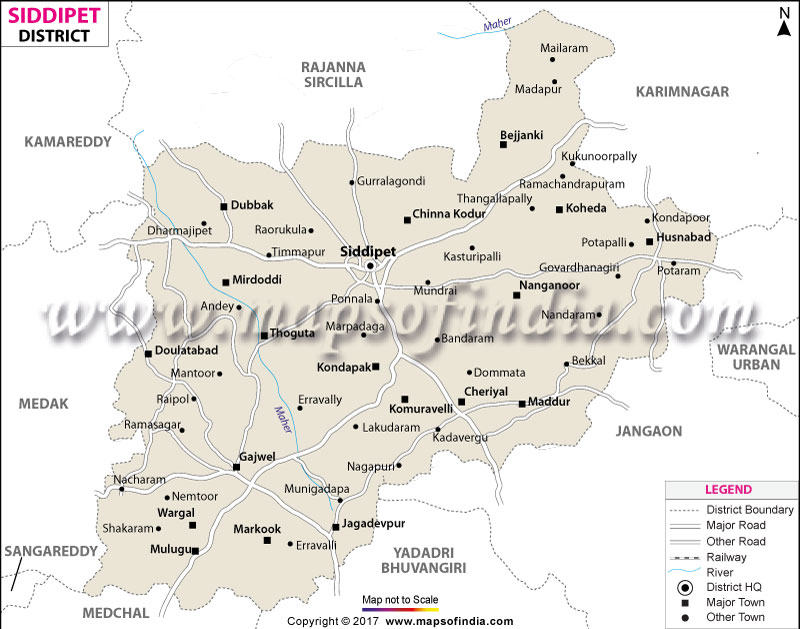 District Map of Siddipet