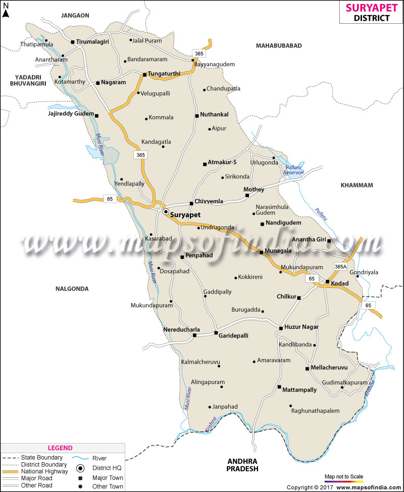 District Map of Suryapet
