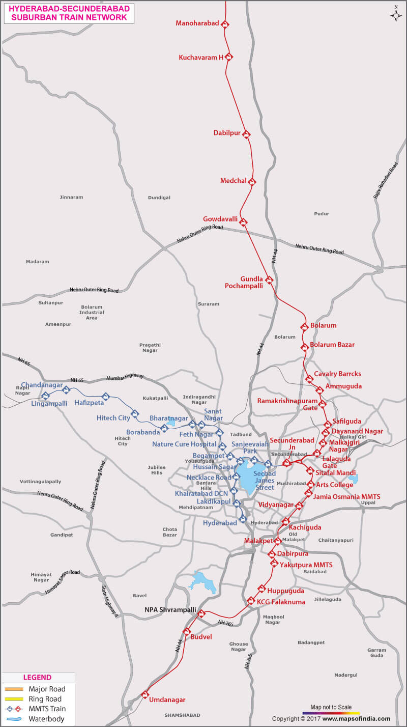Hyderabad MMTS Route Map
