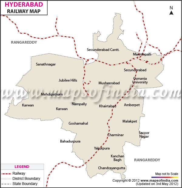Railway Map of Hyderabad