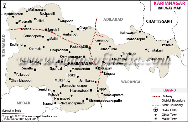 Railway Map of Karimnagar
