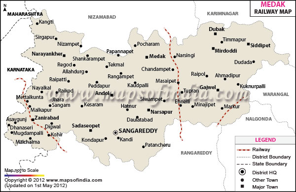 Railway Map of Mahbubnagar